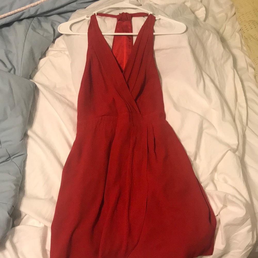 Express Tulip Wrap Front T-Back Mini Dress